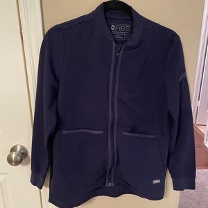 Figs Navy Bellery Scrub Jacket Size XS